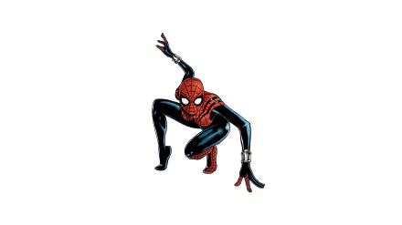 A vibrant comic-style depiction of Spider-Girl in a dynamic pose, designed as a high-definition PC desktop wallpaper and background.
