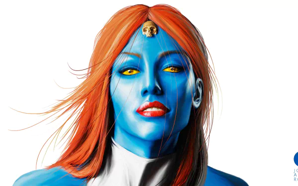 Raven Darkhölme Mystique (Marvel Comics) blue face Comic Mystique HD Desktop Wallpaper | Background Image