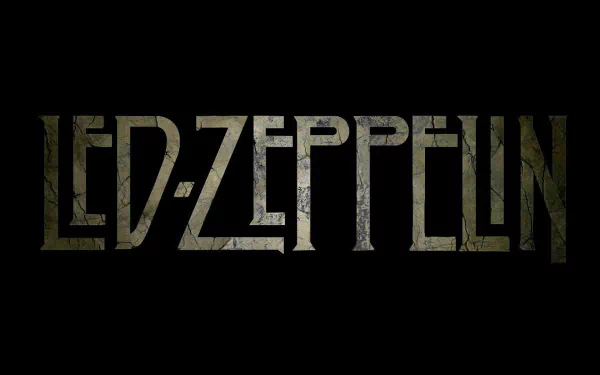 HD desktop wallpaper featuring the iconic Led Zeppelin logo on a dark background, capturing the essence of classic rock music.