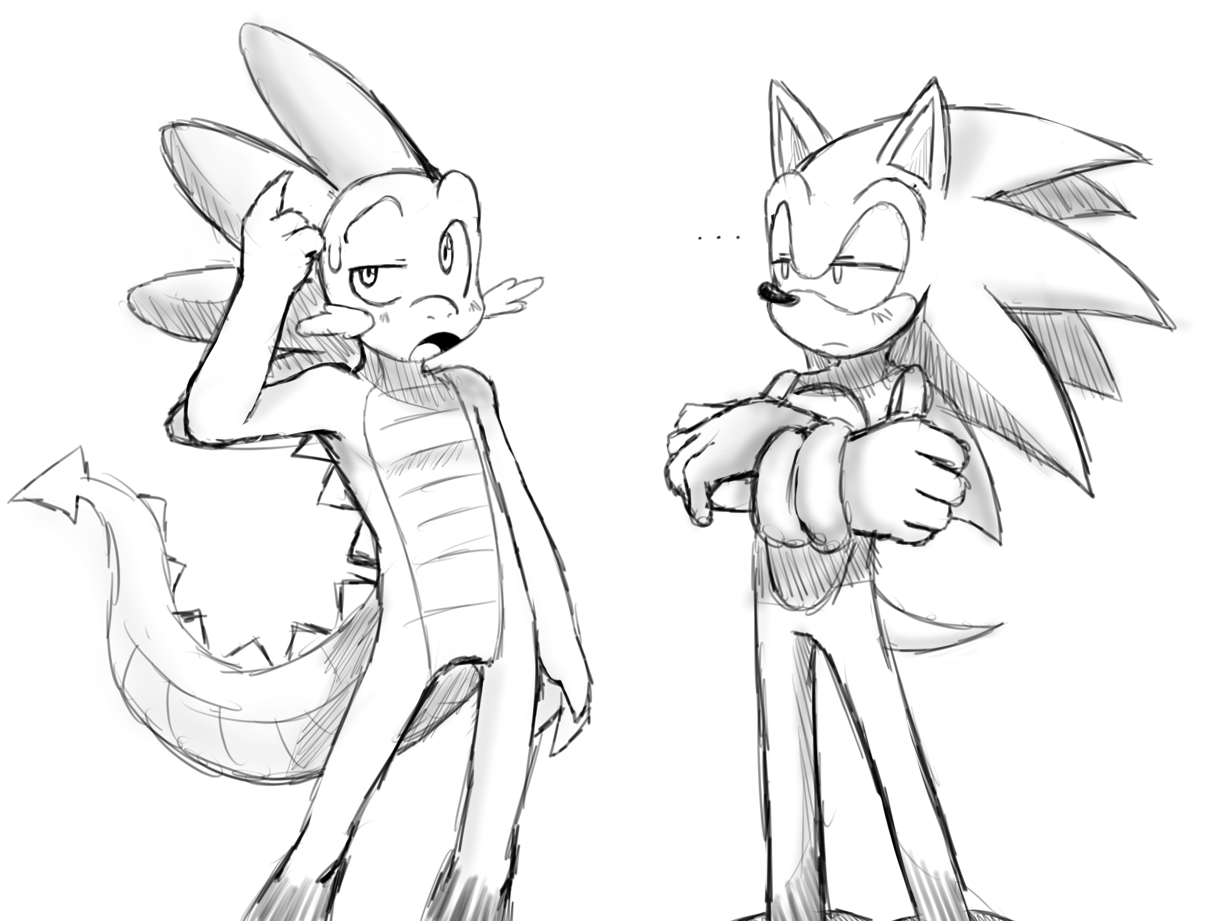 Sonic and Spike by ss2sonic