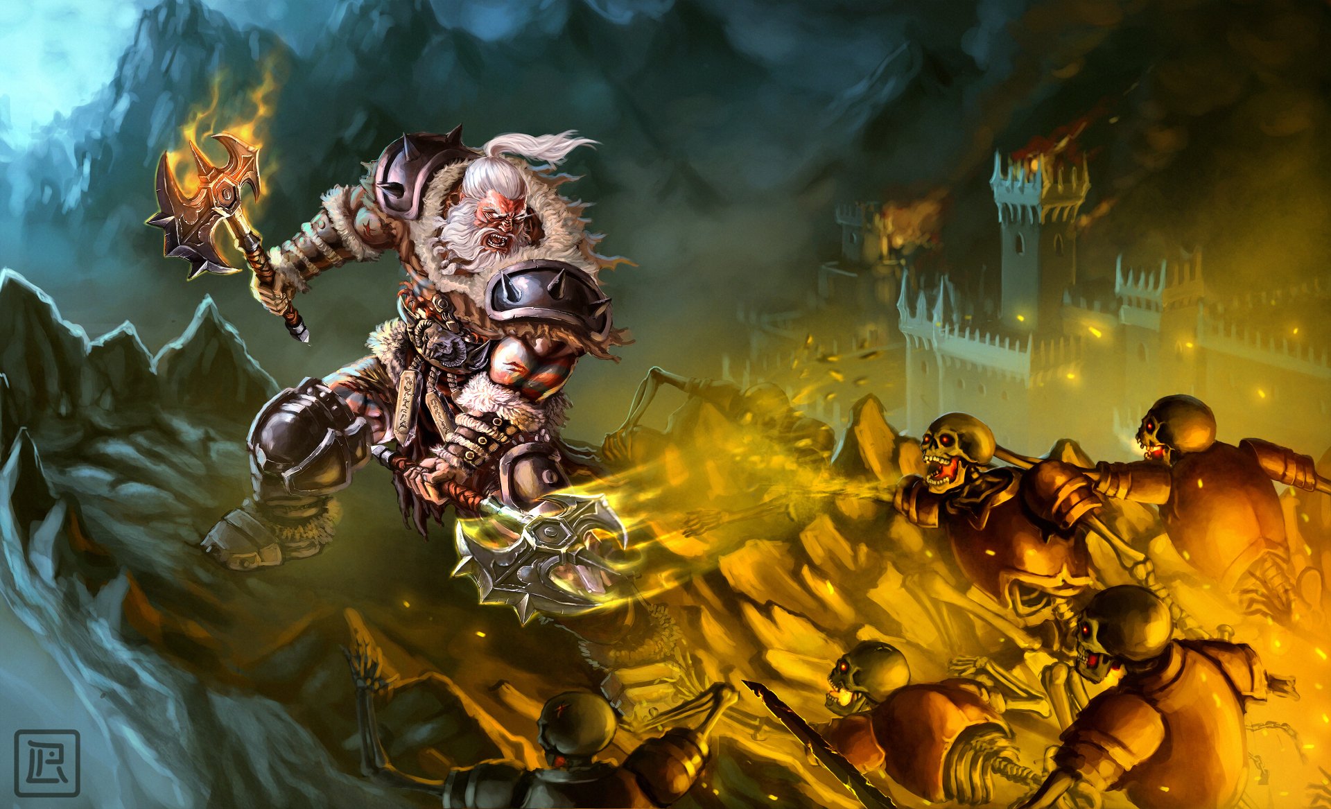Download Barbarian (Diablo III) Video Game Diablo III HD Wallpaper by ArtDeepMind