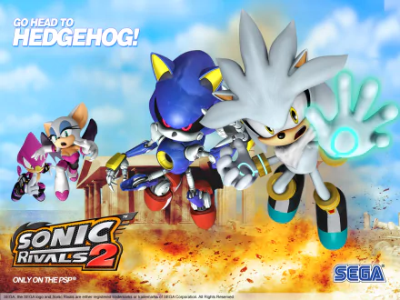 Espio the Chameleon Rouge the Bat Metal Sonic Silver the Hedgehog video game Sonic Rivals 2 HD Desktop Wallpaper | Background Image