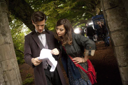Matt Smith Jenna Coleman TV Show Doctor Who (2005) HD Desktop Wallpaper | Background Image