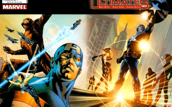 Comics Ultimates Capitan América Wasp Giant-Man Janet van Dyne Hank Pym Iron Man Thor Earth 1610 Fondo de pantalla HD | Fondo de Escritorio