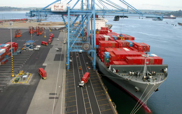 man made Container terminal HD Desktop Wallpaper | Background Image