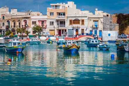 man made Marsaxlokk HD Desktop Wallpaper | Background Image