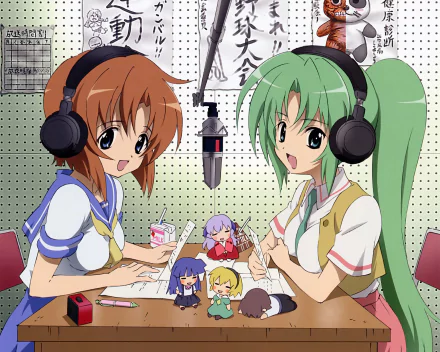 Sonozaki Mion Rena Ryūgū Anime Higurashi When They Cry HD Desktop Wallpaper | Background Image