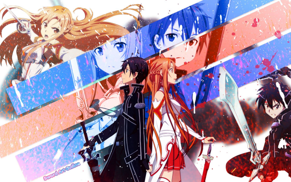 Anime Sword Art Online Kirito Asuna Yuuki HD Wallpaper | Background Image