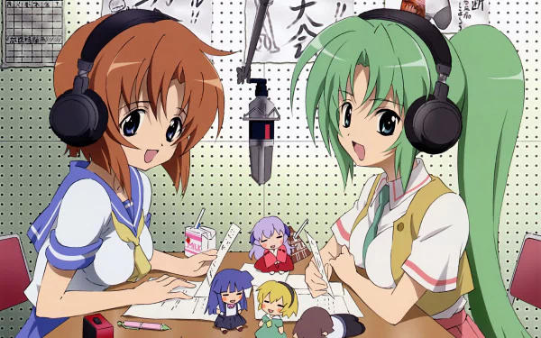 Sonozaki Mion Rena Ryūgū Anime Higurashi When They Cry HD Desktop Wallpaper | Background Image