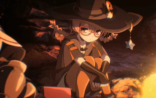 HD wallpaper featuring a character from Etrian Odyssey 2 Untold: The Fafnir Knight, set against a fiery cavern background.