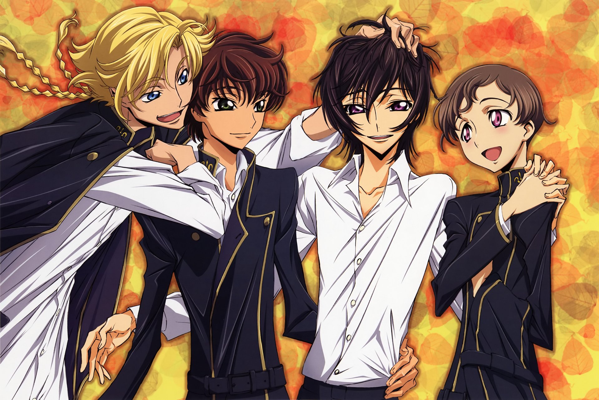 Download Suzaku Kururugi Rolo Lamperouge Lelouch Lamperouge Gino Weinberg Anime Code Geass 4k Ultra HD Wallpaper