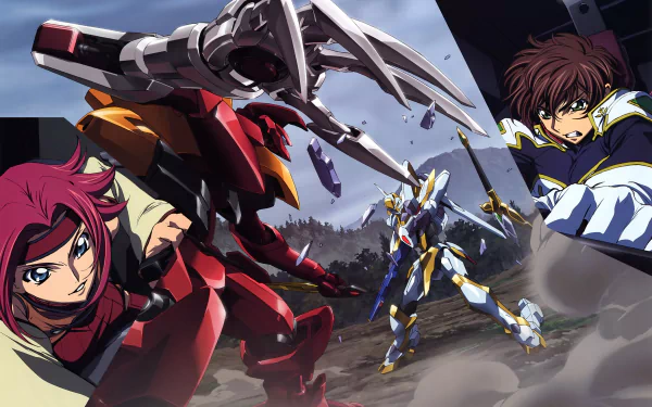Suzaku Kururugi Kallen Kōzuki Anime Code Geass HD Desktop Wallpaper | Background Image