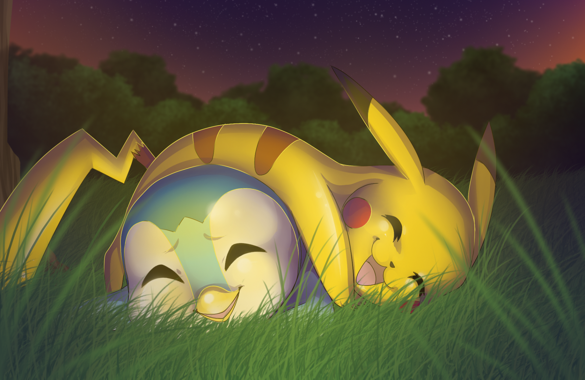 Pikachu and Piplup HD Wallpaper | Hintergrund | 2000x1300 ...