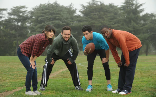 Winston Bishop Lamorne Morris Schmidt (New Girl) Max Greenfield Nick Miller Jake Johnson Jessica Day Zooey Deschanel TV Show New Girl HD Desktop Wallpaper | Background Image