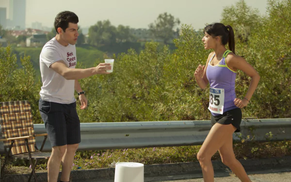 Schmidt (New Girl) Max Greenfield Cece Parekh Hannah Simone TV Show New Girl HD Desktop Wallpaper | Background Image