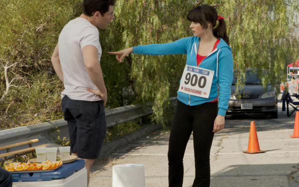 Schmidt (New Girl) Max Greenfield Jessica Day Zooey Deschanel TV Show New Girl HD Desktop Wallpaper | Background Image