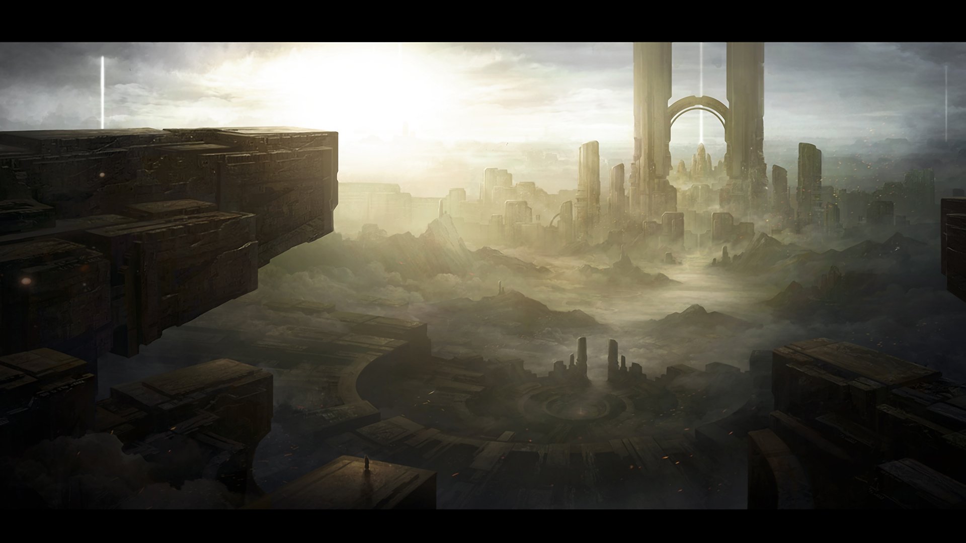 Download Sci Fi Landscape HD Wallpaper by DAISUKE