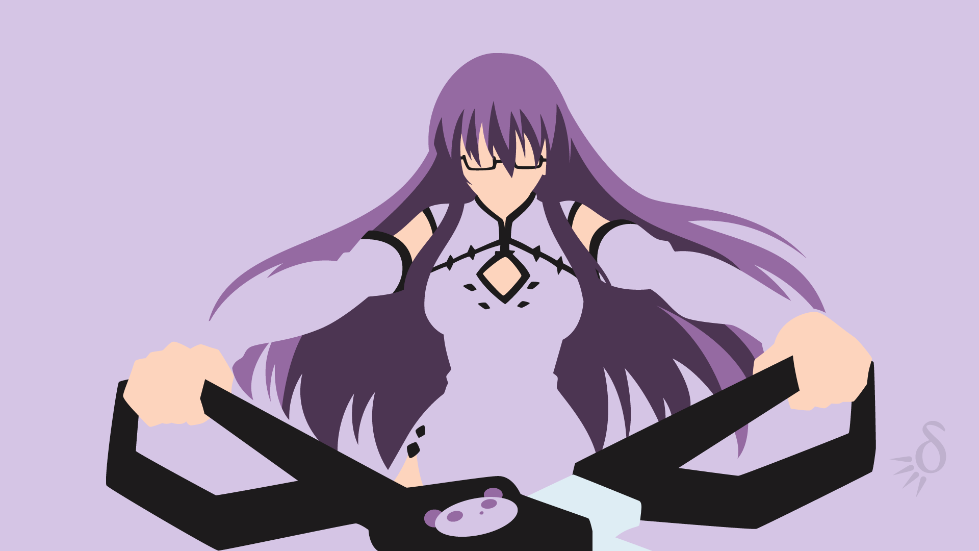 Minimalist Sheele in Purple Dress HD Wallpaper by Krukmeister