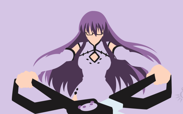 Anime Akame ga Kill! Sheele Purple Hair Long Hair Glasses Dress Purple Dress Weapon Minimalist HD Wallpaper | Background Image