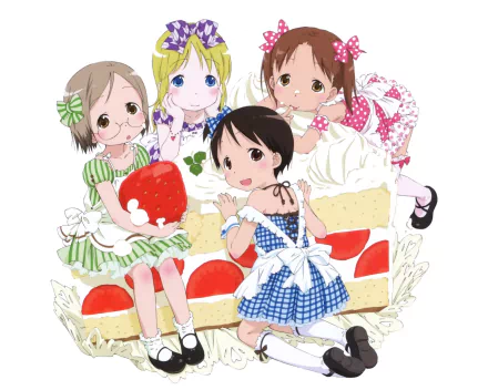 Anime Strawberry Marshmallow HD Desktop Wallpaper | Background Image