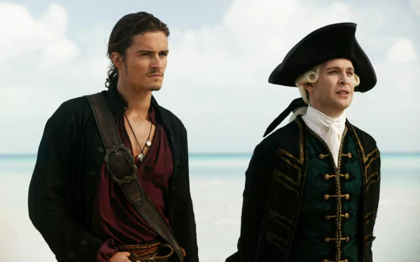 Tom Hollander Lord Beckett Will Turner Orlando Bloom movie Pirates Of The Caribbean: At World's End HD Desktop Wallpaper | Background Image