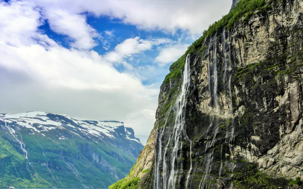 nature Seven Sisters Waterfall, Norway HD Desktop Wallpaper | Background Image
