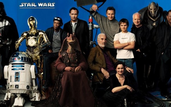 Movie Star Wars George Lucas C-3PO Jar Jar Binks Harrison Ford R2-D2 Chewbacca Darth Vader Cast Yoda General Grievous Samuel L. Jackson HD Wallpaper | Background Image