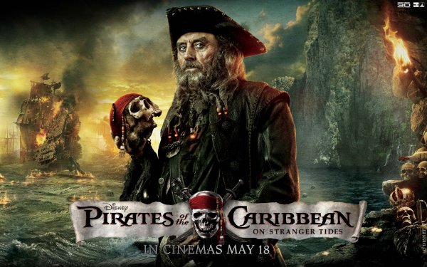 Movie Pirates of the Caribbean: On Stranger Tides Pirates Of The Caribbean Blackbeard Ian McShane HD Wallpaper | Background Image