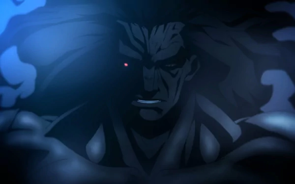 HD desktop wallpaper featuring Berserker from Fate/Stay Night: Unlimited Blade Works, set against a dark blue background.
