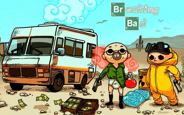 Jesse Pinkman Walter White TV Show Breaking Bad HD Desktop Wallpaper | Background Image