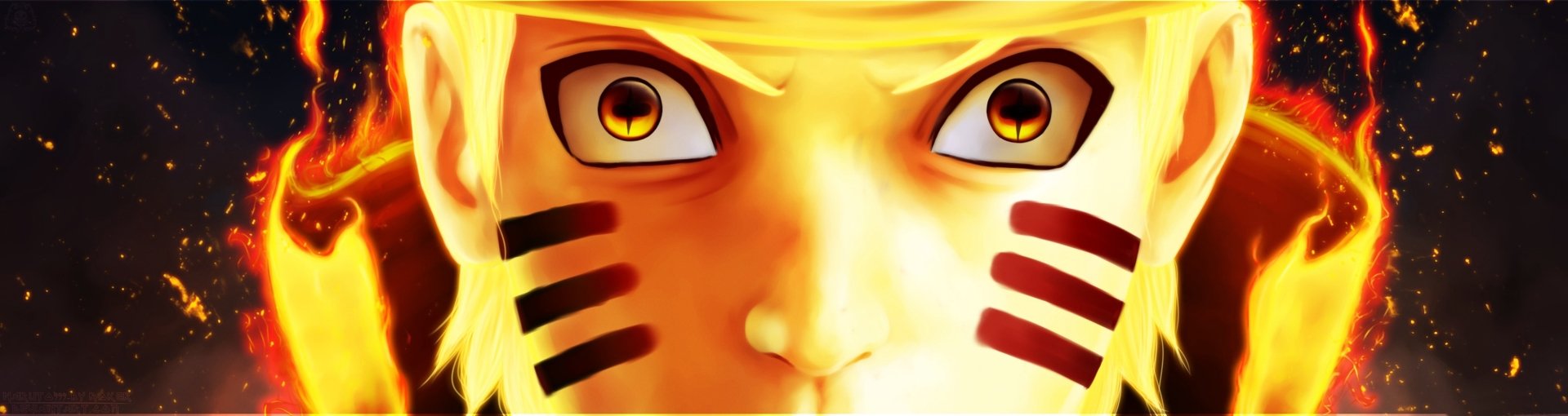 Close-up HD anime wallpaper of Naruto Uzumaki’s intense eyes, showcasing his iconic whisker marks and fiery determination from the Naruto series.