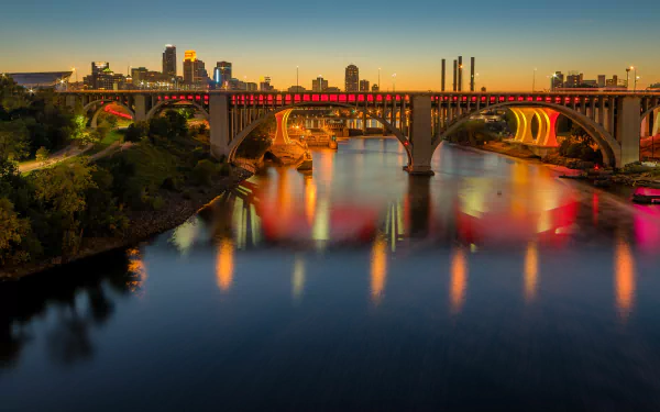 Minneapolis man made bridge HD Desktop Wallpaper | Background Image