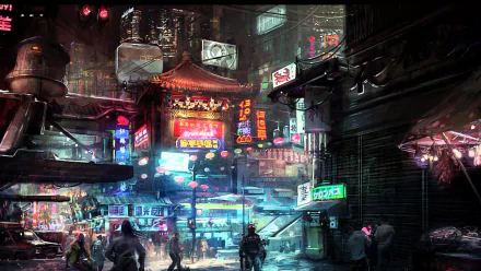 cyberpunk cityscape Sci Fi city sci fi city HD Desktop Wallpaper | Background Image