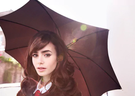 Celebrity Lily Collins HD Desktop Wallpaper | Background Image