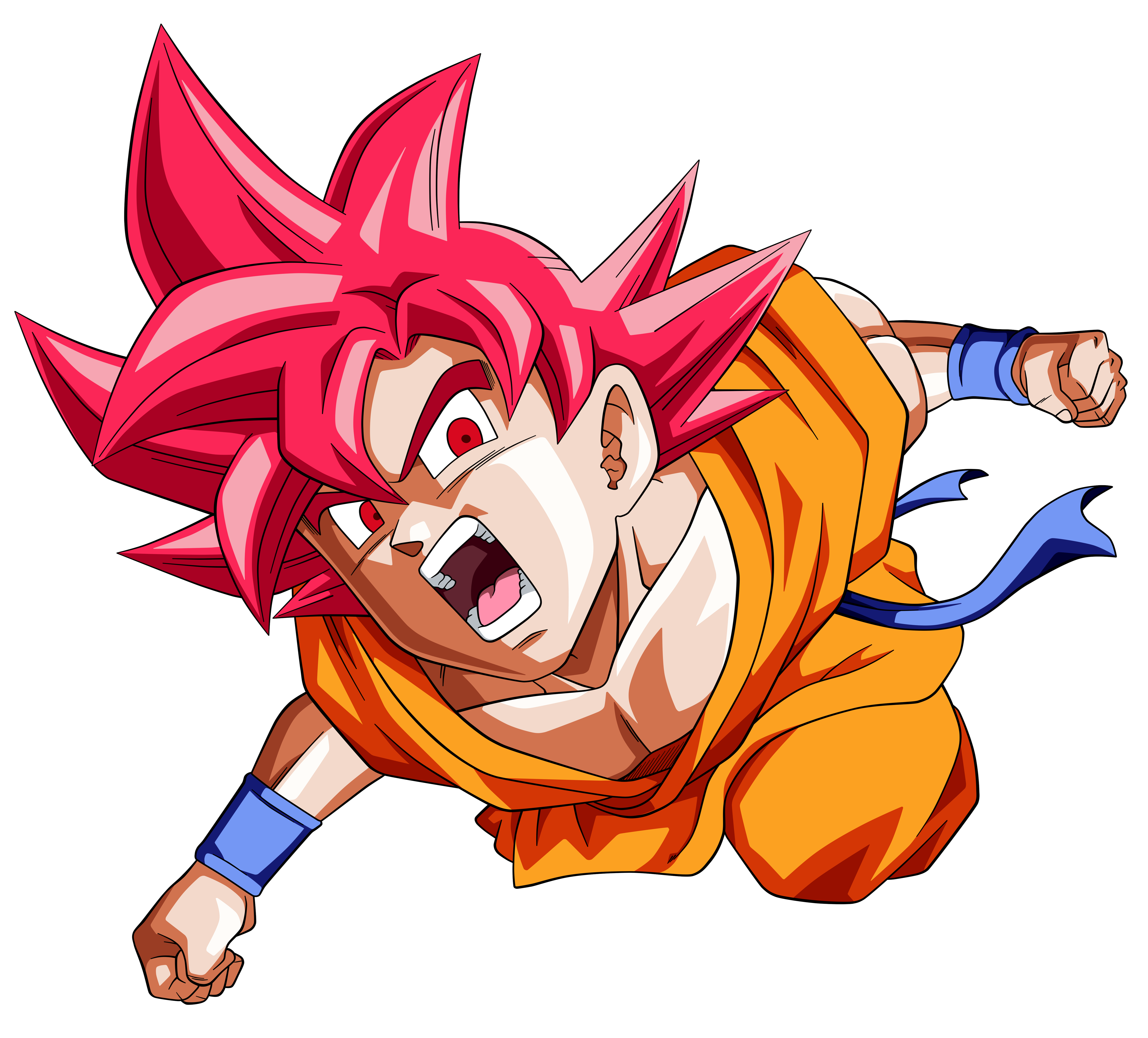 Goku Super Saiyan God PNG Image