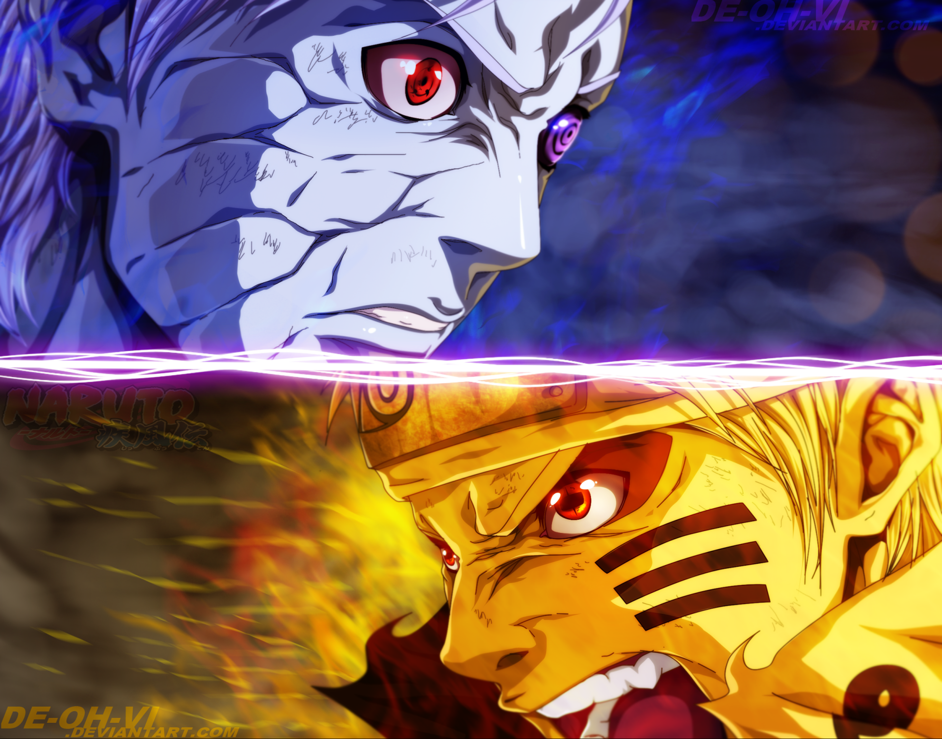 Epic Showdown: Naruto vs Obito - HD Wallpaper by Deohvi