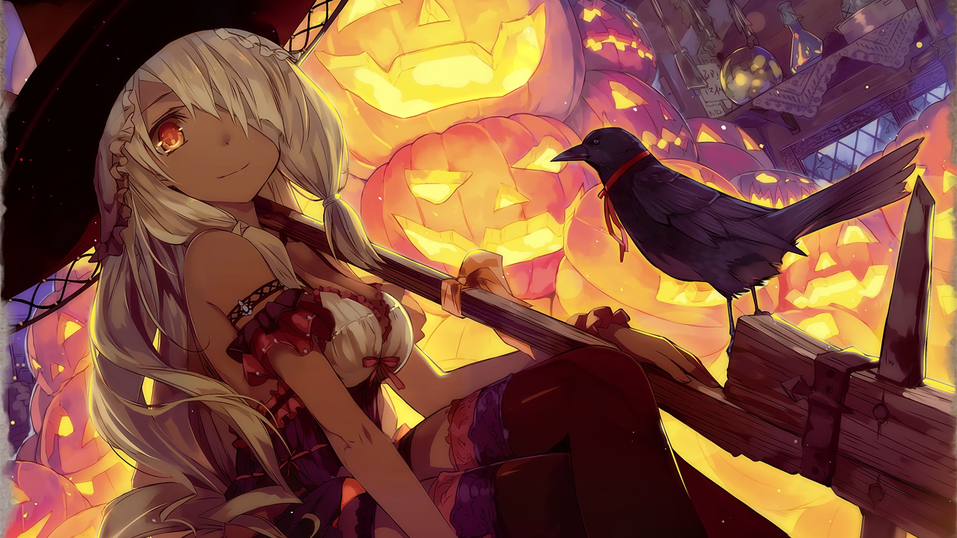 Fundo Imagem Fofa Para Papel De Parede De Halloween Do Anime