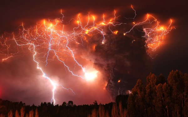 Photography Lightning Volcano HD Wallpaper | Background Image