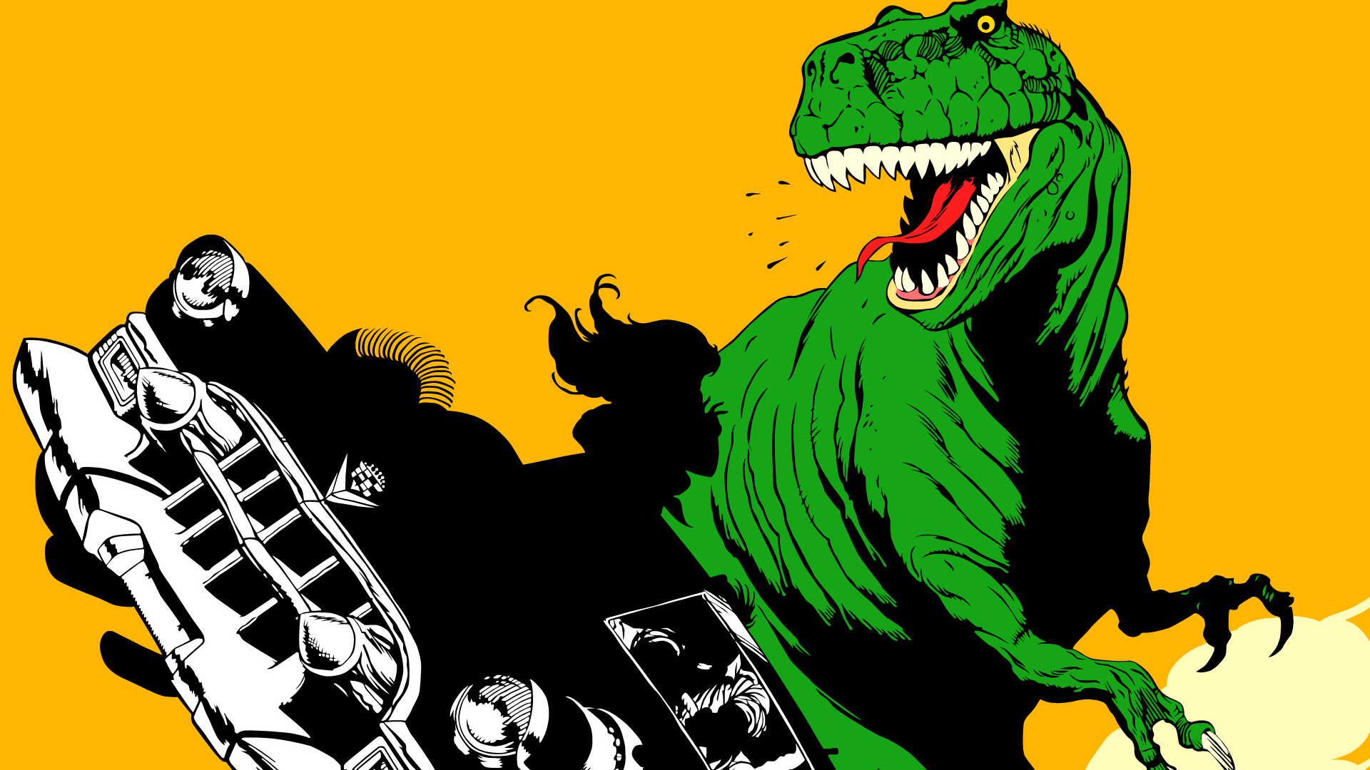 Video Game Cadillacs and Dinosaurs HD Wallpaper | Background Image