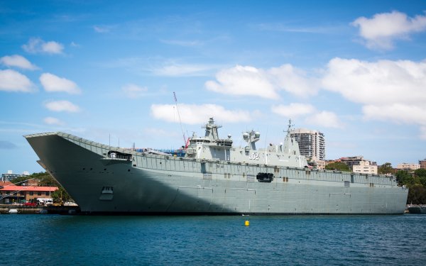 Military Royal Australian Navy Warships Australian Navy Ship Warship Amphibious Assault Ship Helicopter Carrier HMAS Canberra HD Wallpaper | Background Image