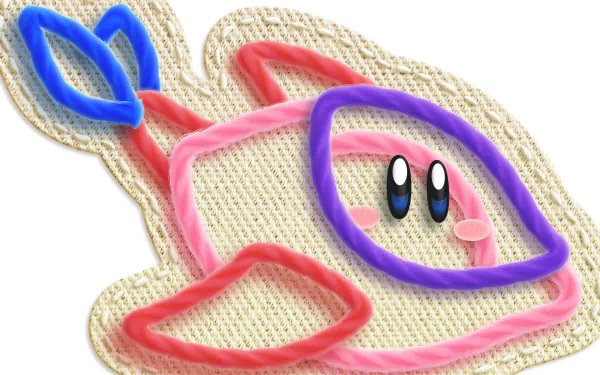 video game Kirby's Epic Yarn HD Desktop Wallpaper | Background Image
