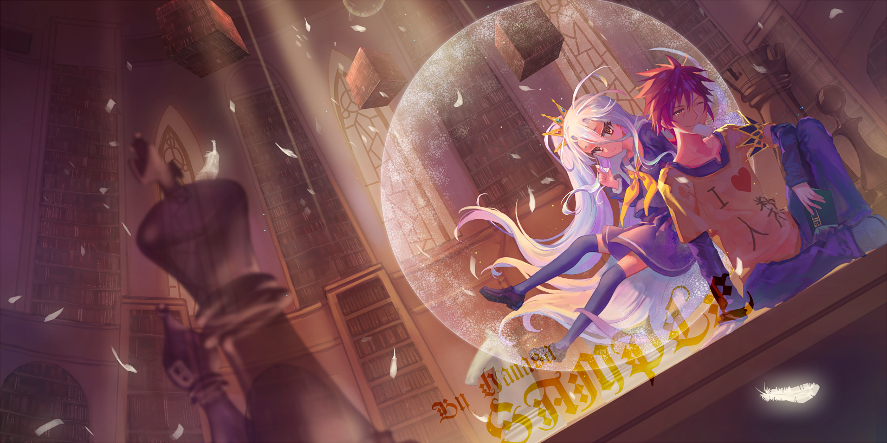 Wallpaper background, Sora, Shiro, No game no life, the game to