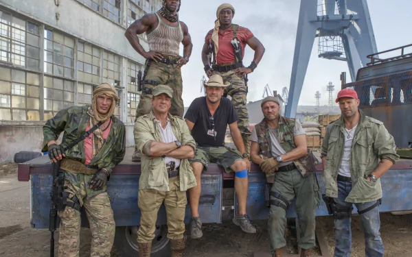 Terry Crews Hale Caesar Dolph Lundgren Gunnar Jensen Randy Couture Toll Road Sylvester Stallone Barney Ross Jason Statham Lee Christmas movie The Expendables 3 HD Desktop Wallpaper | Background Image