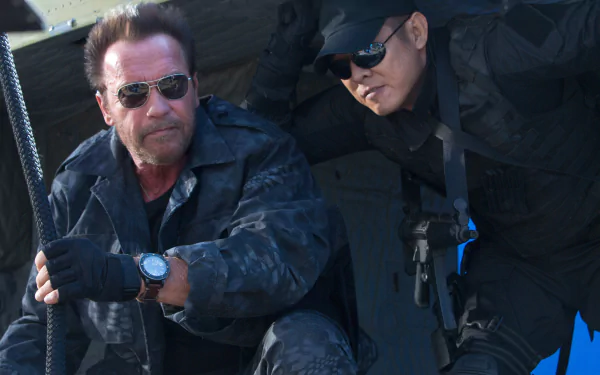 Yin Yang (The Expendables) Jet Li Arnold Schwarzenegger Trench (The Expendables) movie The Expendables 3 HD Desktop Wallpaper | Background Image