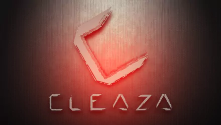 HD desktop wallpaper featuring a stylized orange Cleaza logo, representing a Danish gamer and esports player in Counter-Strike: Global Offensive.