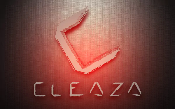 HD desktop wallpaper featuring a stylized orange Cleaza logo, representing a Danish gamer and esports player in Counter-Strike: Global Offensive.