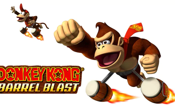 video game Donkey Kong: Barrel Blast HD Desktop Wallpaper | Background Image