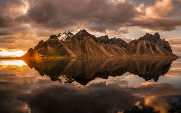 Earth Reflection Nature Water Lake Mountain Sunrise Cloud HD Wallpaper | Background Image