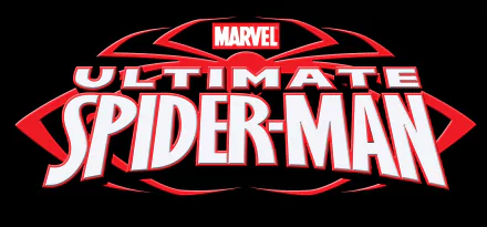 HD desktop wallpaper featuring the logo for Ultimate Spider-Man, showcasing bold red and white text against a black background, highlighting the iconic Marvel comic series.