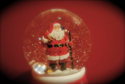 snow globe Santa holiday Christmas HD Desktop Wallpaper | Background Image